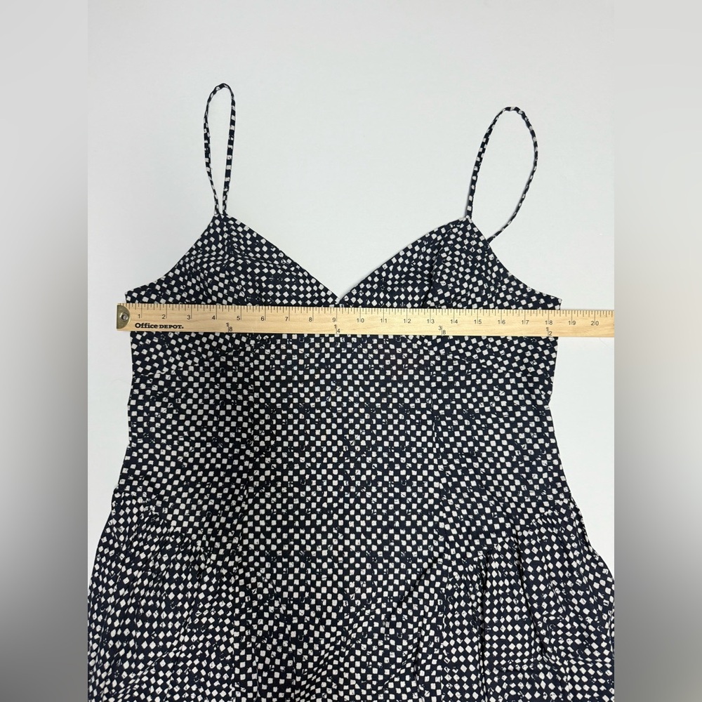 Madewell Navy and White boho cotton Midi Sundress 14 - Picture 6 of 14